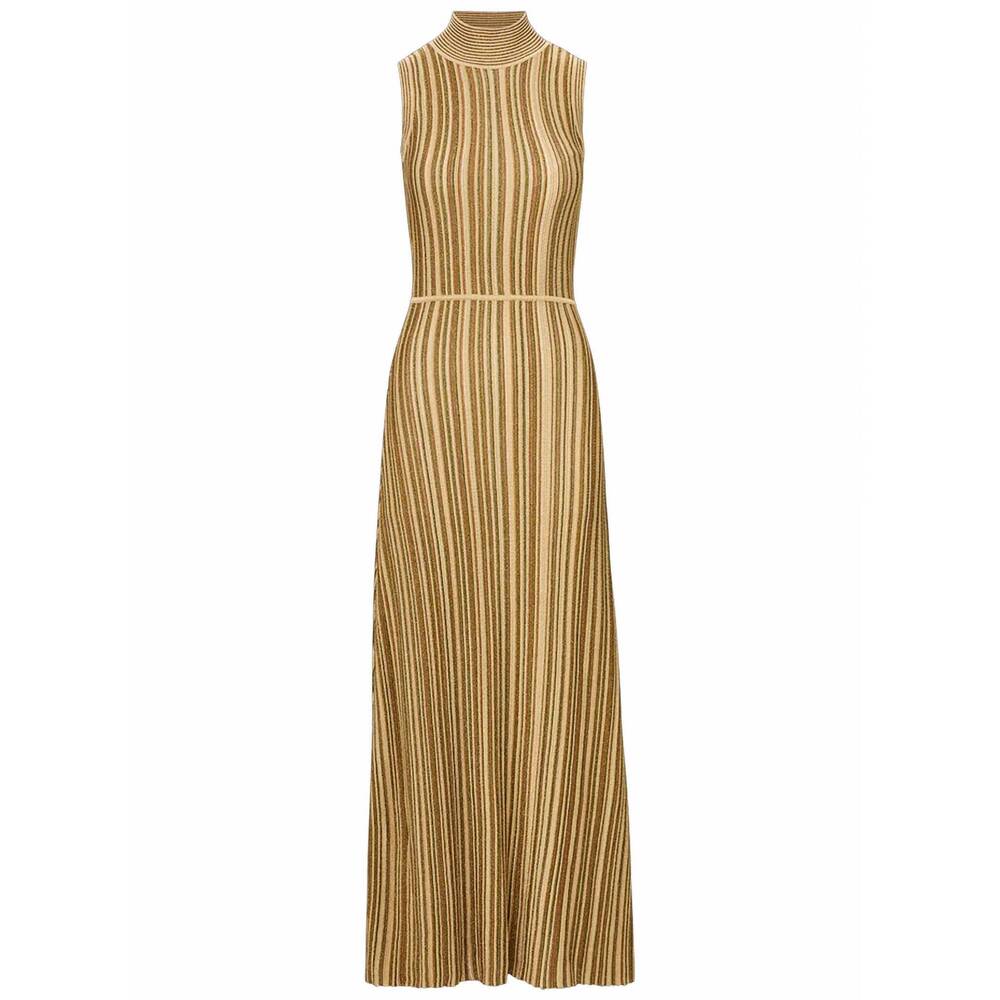 NEW VERONICA BEARD anna maxi dress in gold - Picture 7 of 7